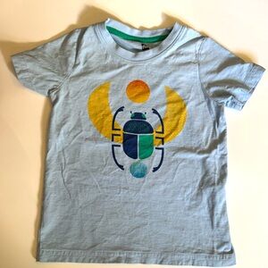 Tea Collection Size 5 Blue Short Sleeve T-Shirt Bug Insect Beetle